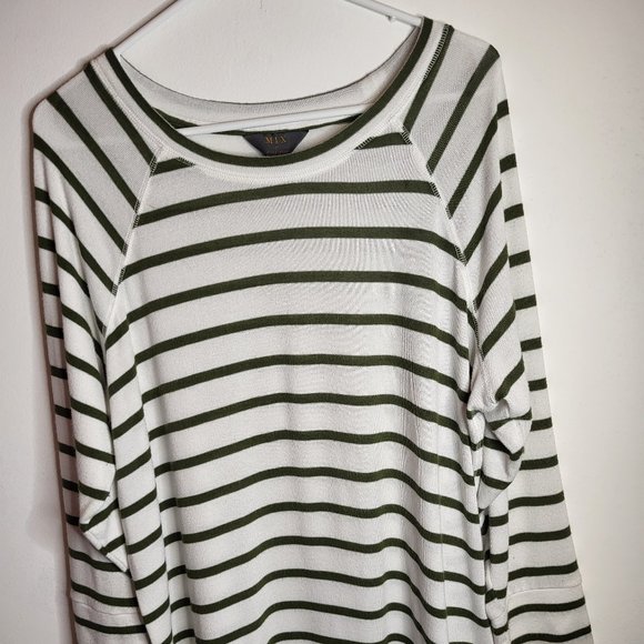 Women's MIX by 41 Hawthorne Striped Sweater, Sz. 1X, Tunic Length, - Picture 1 of 10